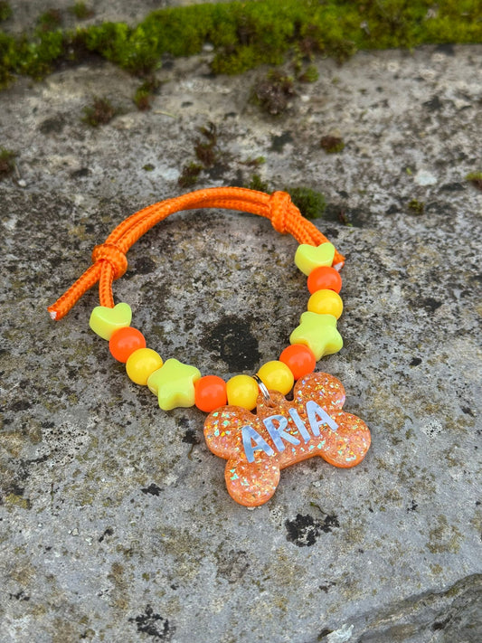 COLLAR + GLITTER NARANJA INTELIGENTE